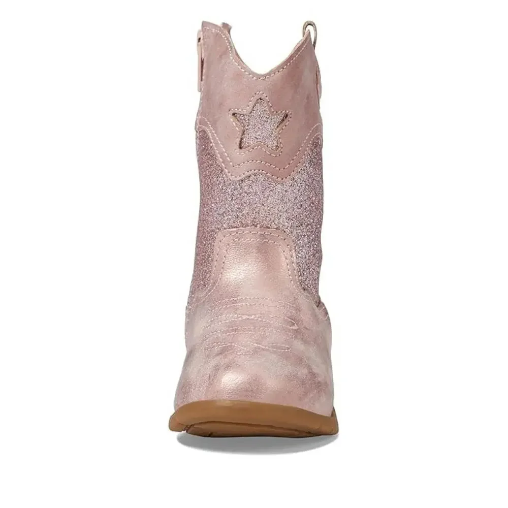 Stride Rite SR Wynona BG040001 Girls US 3 M Pink Leather Western Boots RHS9187